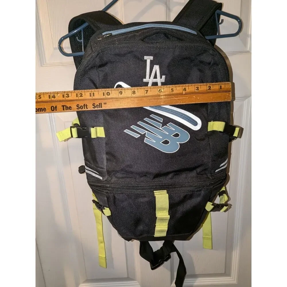 New Balance backpack LA Dodgers Logo Running Track Bag Black Yellow Hydration